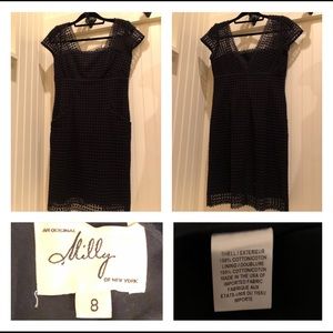 Milly Black Guipure Lace Dress, worn once